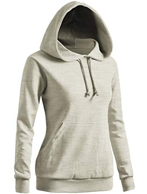 CLOVERY Women's Solid Hoodie Pocket Long Sleeve Hoodie