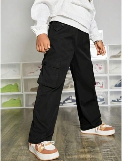 Kids EVRYDAY Tween Boy Flap Pocket Side Cargo Pants