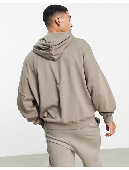 ASOS DESIGN super oversized hoodie in brown