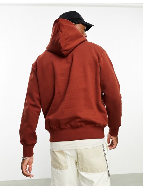 ASOS DESIGN heavyweight oversized hoodie in tan brown