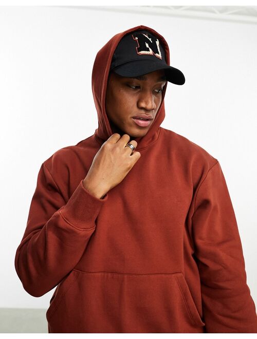 ASOS DESIGN heavyweight oversized hoodie in tan brown