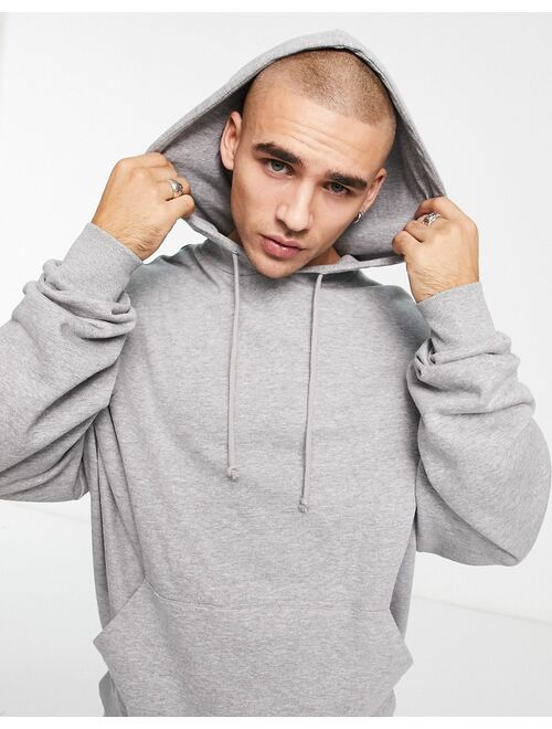 ASOS DESIGN super oversized hoodie in gray heather