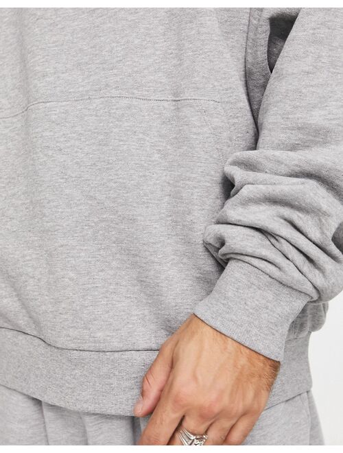 ASOS DESIGN super oversized hoodie in gray heather