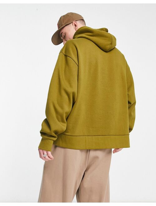 COLLUSION hoodie with mirror print in washed green