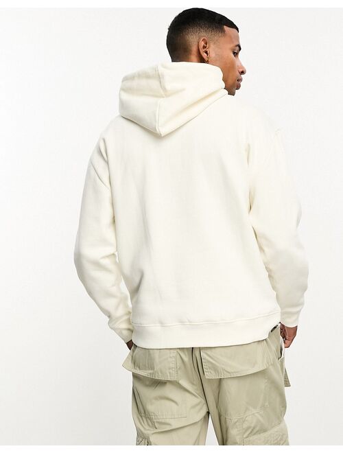 ASOS DESIGN oversized hoodie in off white with New York city skyline print