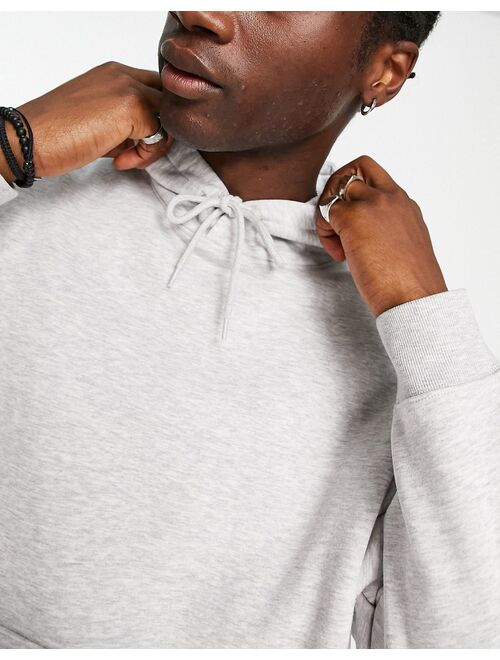 Weekday oversized hoodie in gray melange