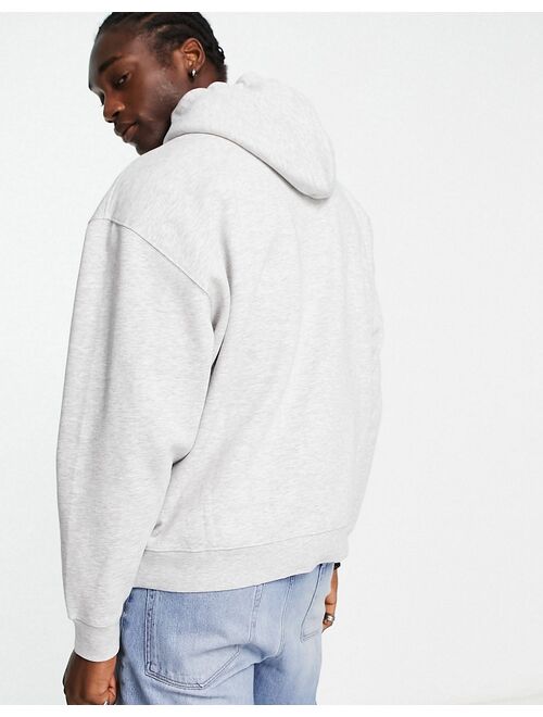 Weekday oversized hoodie in gray melange