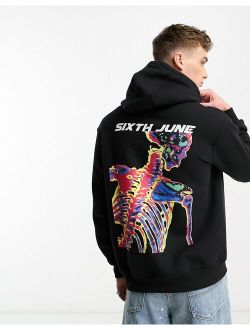 Sixth June thermal hoodie in black