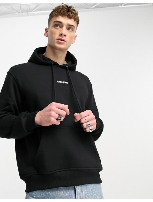 Sixth June thermal hoodie in black