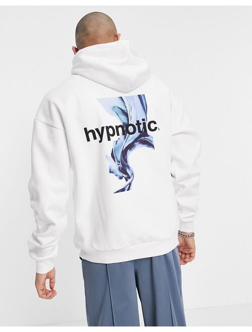 9N1M SENSE hoodie with hypnotic print in white