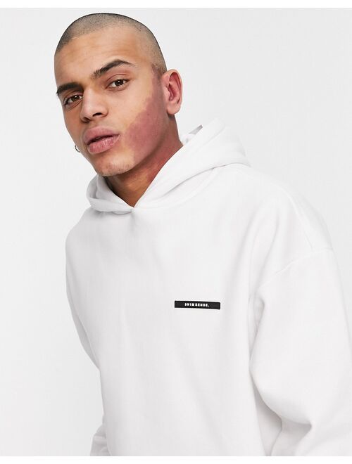 9N1M SENSE hoodie with hypnotic print in white