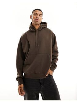 Weekday oversized hoodie in brown