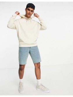 lightweight oversized hoodie in beige