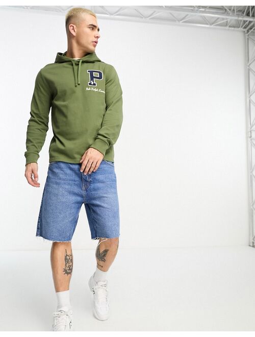 Polo Ralph Lauren x ASOS exclusive collab long sleeve hooded T-shirt in olive green with logo