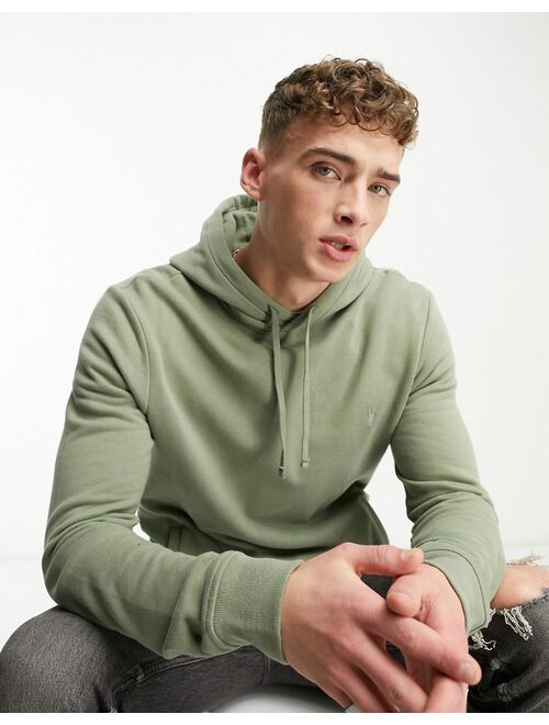 AllSaints Raven Oth hoodie in soft green