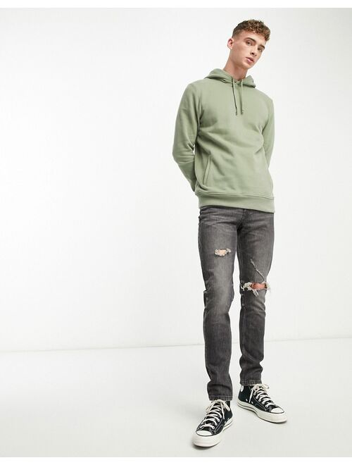 AllSaints Raven Oth hoodie in soft green