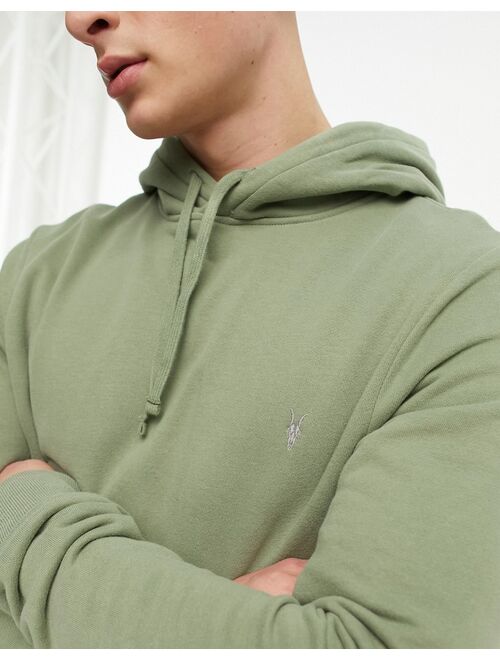 AllSaints Raven Oth hoodie in soft green