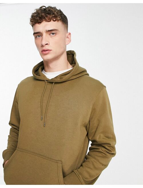 Weekday standard hoodie in dark khaki