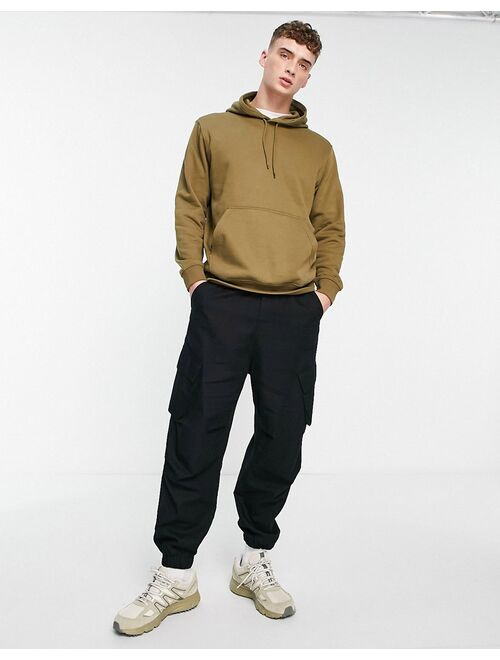 Weekday standard hoodie in dark khaki