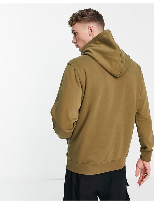 Weekday standard hoodie in dark khaki