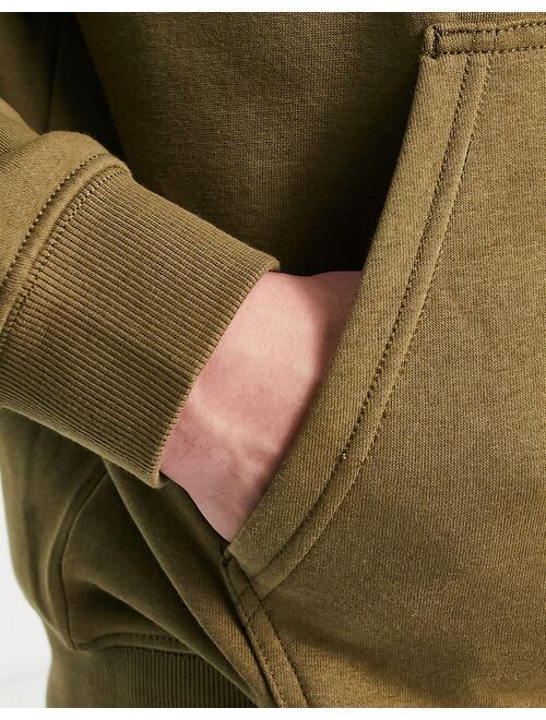 Weekday standard hoodie in dark khaki