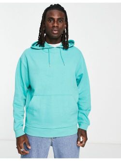 oversized hoodie in turquoise blue