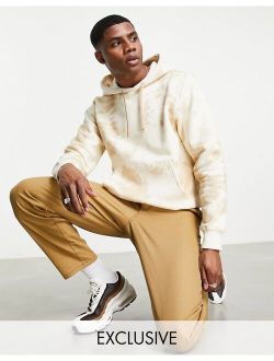 Heritage Small Logo tie dye hoodie in beige Exclusive at ASOS