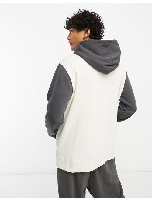 PacSun arch collegiate hoodie in white