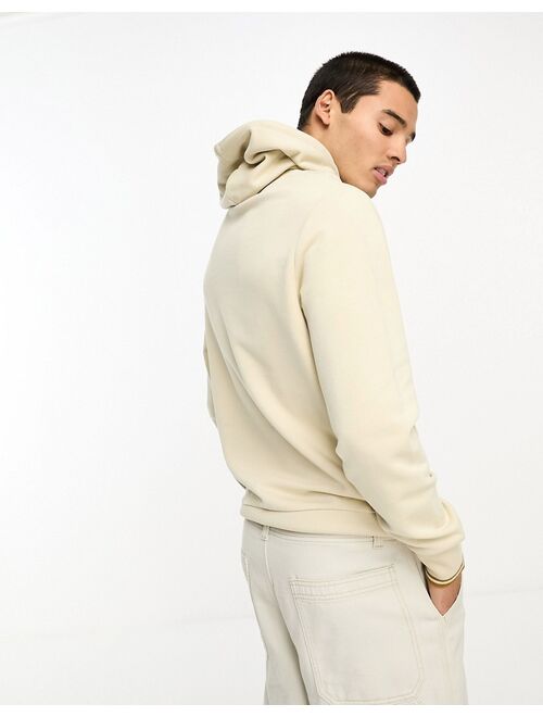 Fred Perry tipped hoodie in oatmeal