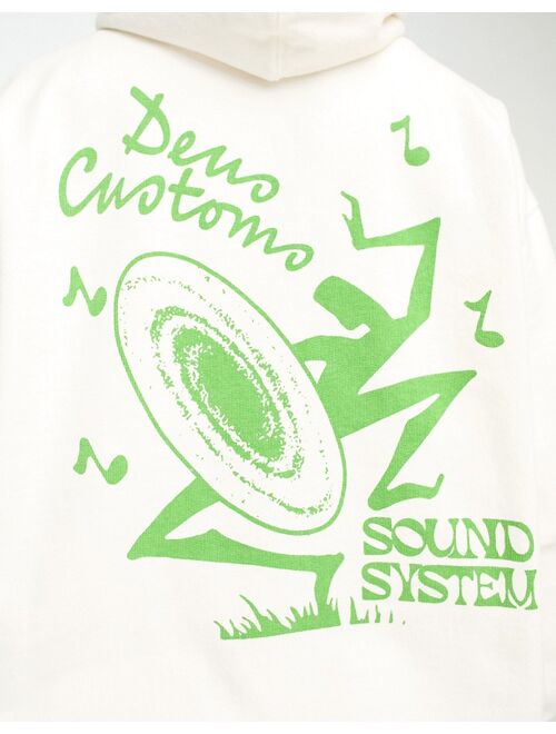 Deus Ex Machina sound system hoodie in off white