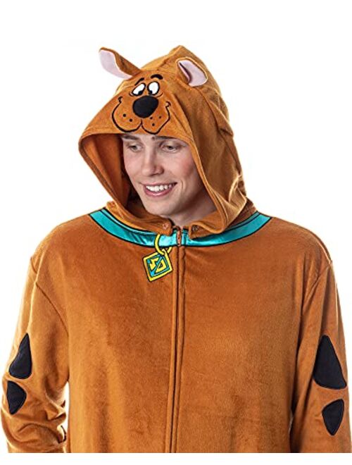 INTIMO Scooby-Doo Mens' Hooded Costume Sleep Pajama Union Suit Outfit