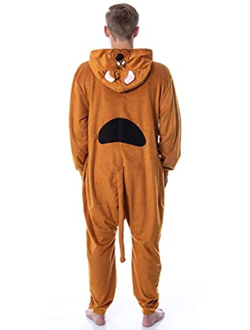 INTIMO Scooby-Doo Mens' Hooded Costume Sleep Pajama Union Suit Outfit