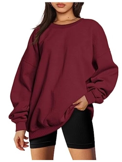 EFAN Womens Oversized Sweatshirts Hoodies Fleece Crew Neck Pullover Sweaters Casual Comfy Fall Fashion Outfits Clothes 2023