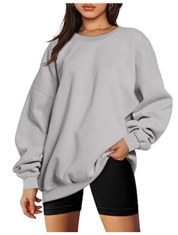 EFAN Womens Oversized Sweatshirts Hoodies Fleece Crew Neck Pullover Sweaters Casual Comfy Fall Fashion Outfits Clothes 2023