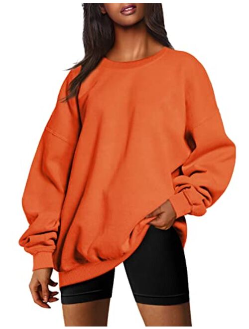 EFAN Womens Oversized Sweatshirts Hoodies Fleece Crew Neck Pullover Sweaters Casual Comfy Fall Fashion Outfits Clothes 2023