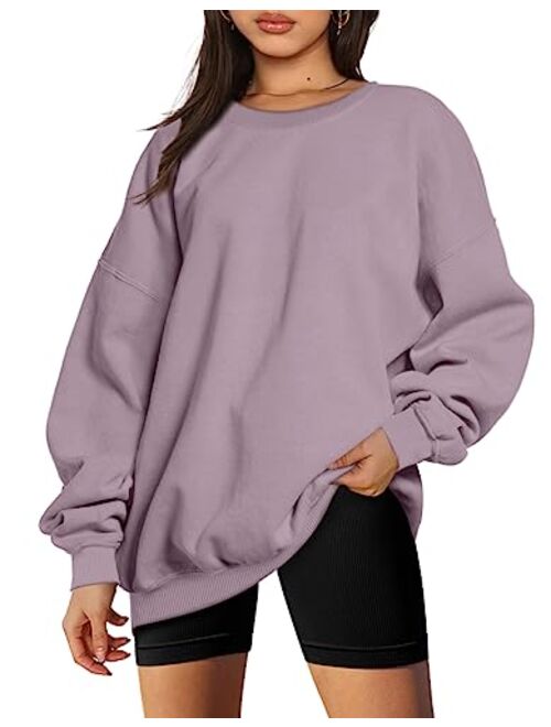 EFAN Womens Oversized Sweatshirts Hoodies Fleece Crew Neck Pullover Sweaters Casual Comfy Fall Fashion Outfits Clothes 2023