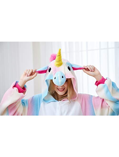 Ssgjzz Adult Unicorn Onesie Animal Pajamas Helloween Costume