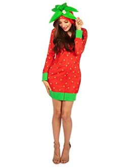 Women's Strawberry Costume Dress - Super Cute Shortcake Halloween Outfit Halloween Outfit