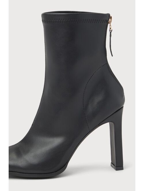 Billini Janelle Black Pointed-Toe Mid-Calf Boots