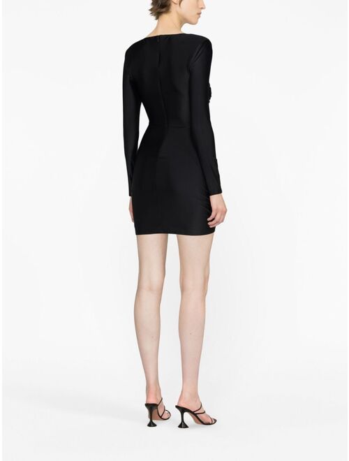 Self-Portrait ruched cut-out minidress