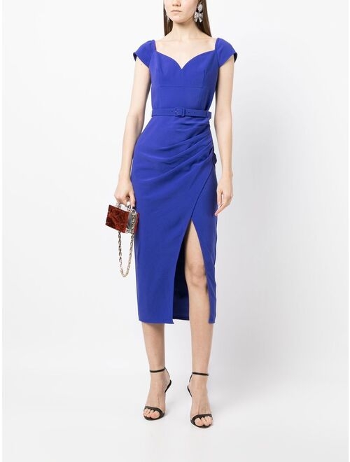 Self-Portrait sweetheart-neck midi-dress