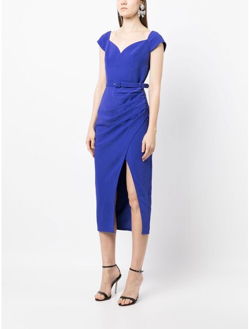 Self-Portrait sweetheart-neck midi-dress