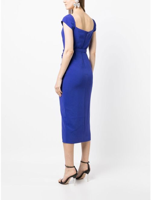 Self-Portrait sweetheart-neck midi-dress