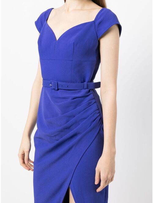 Self-Portrait sweetheart-neck midi-dress