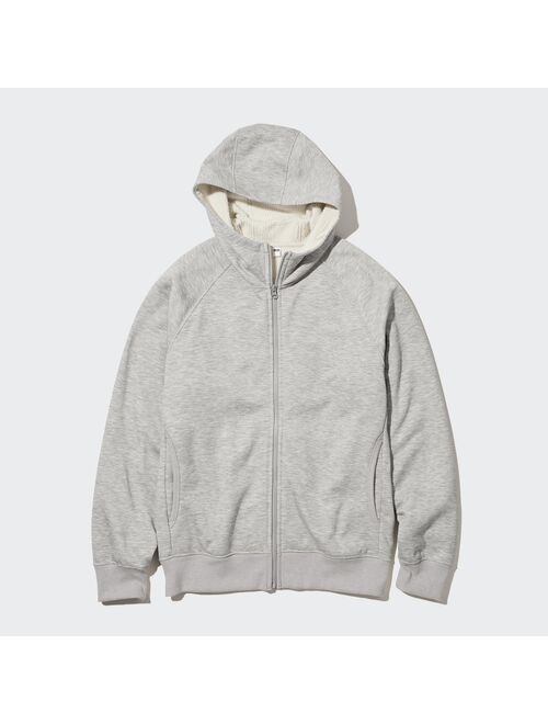 Pile lined sweat full zip hoodie best sale