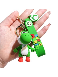 D DILLA BEAUTY Kawaii Classic Cartoon Keychain Adorable Cute Keychain Handbag Car Keyring Charms for Women Men Girls