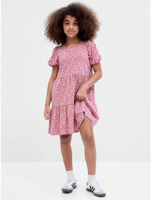 Gap Kids Puff Sleeve Tiered Dress