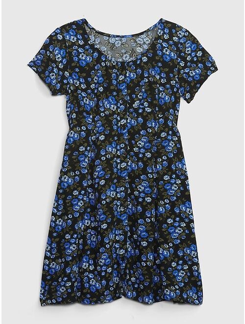 Gap Kids Button-Front Floral Dress