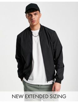 lightweight bomber jacket in black