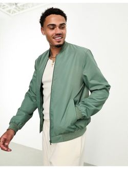 lightweight bomber jacket in green